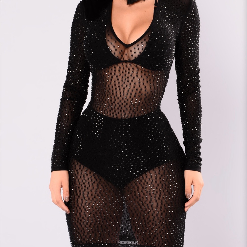 Isabela Rhinestone Dress - Picture 2 of 3